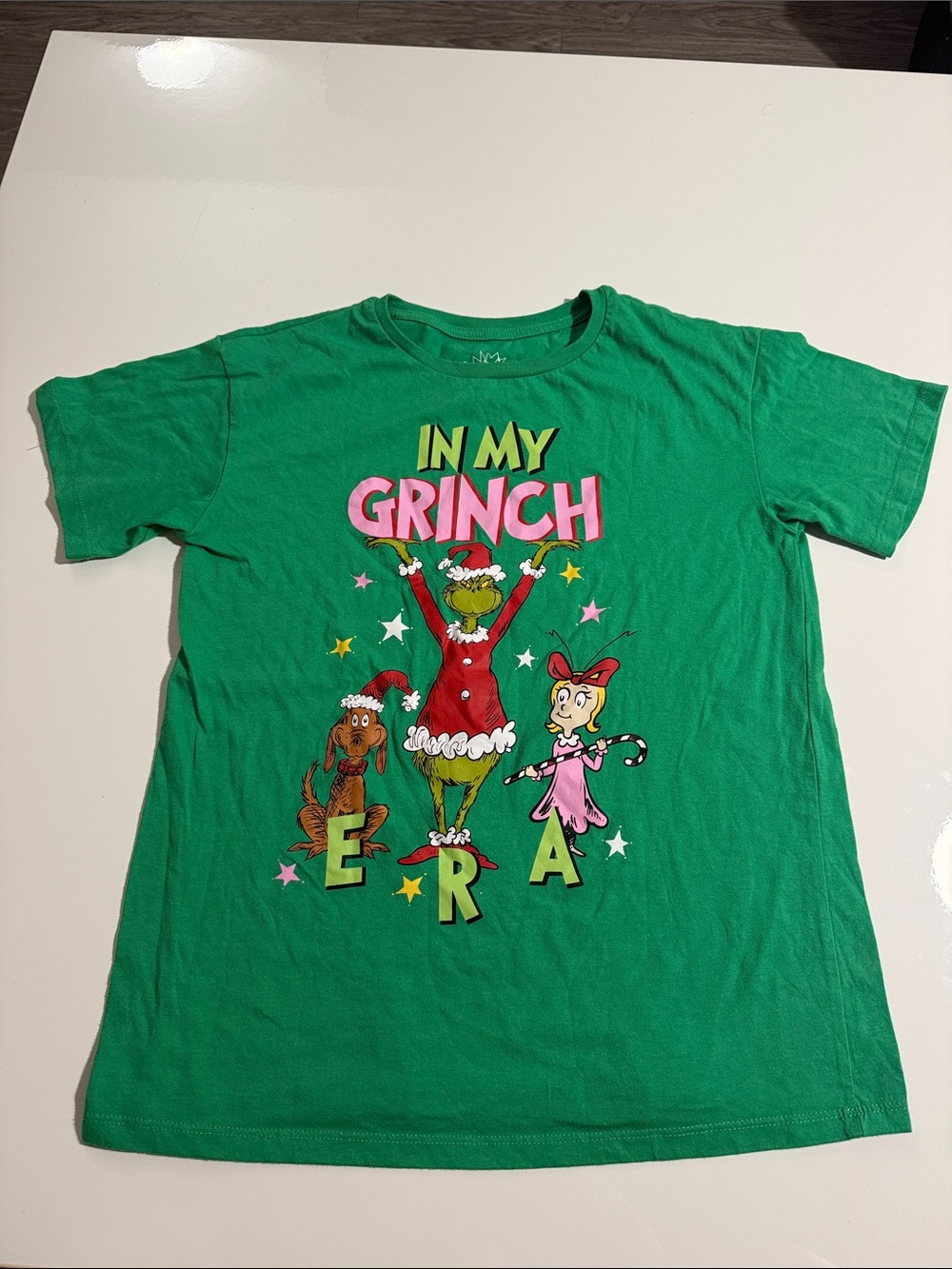 Dr. Seuss green The Grinch Kids' Graphic Tee Sz Xl 14/16